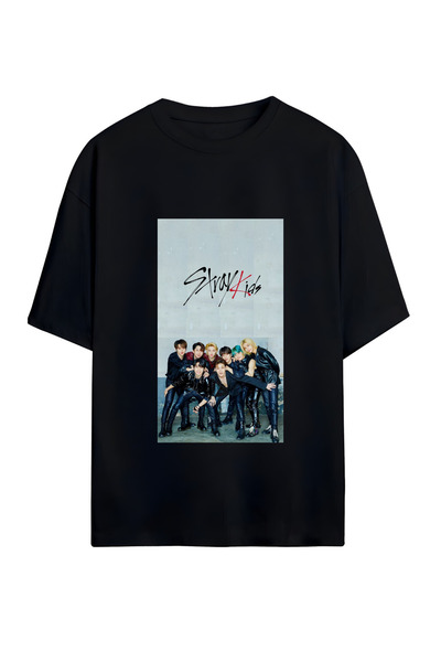GraffTee STRAY KIDS ΟΥΝΙΣΕΞ OVERSIZE ΒΑΜΒΑΚΕΡΟ ΜΠΛΟΥΖΑΚΙ