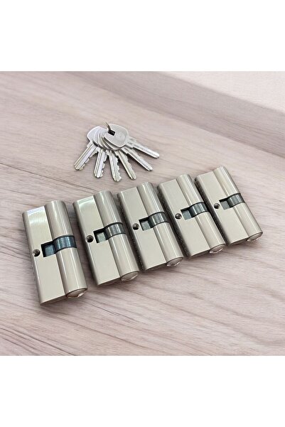 BARICYLINDER قلب كيلون موحد 5 حبات مع مفتاح واحد - لون سلفر