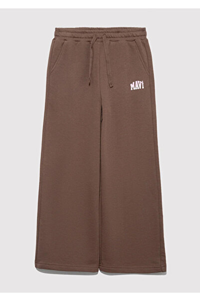 Mavi Children's M7010038-87181 Logo Printed Wide Leg Knitted Trousers Standard