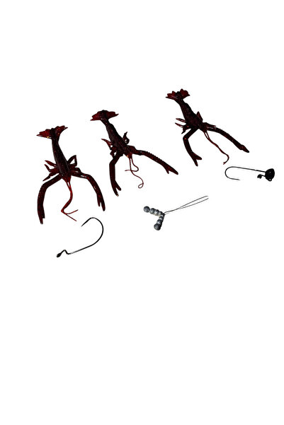AQUA SALTY CrayFish Set 12.5 cm 6.5 gr Silikon Yem (3’lü kerevit silikon ) ke...