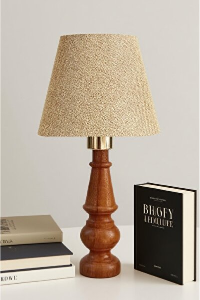 571 Store Decorative Lampshade Table Lamp Lighting Lamp with Wooden Body and Fabric Headboard