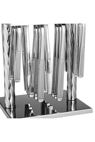ABAREEK 24-Piece Stainless Steel Flatware Set in Silver