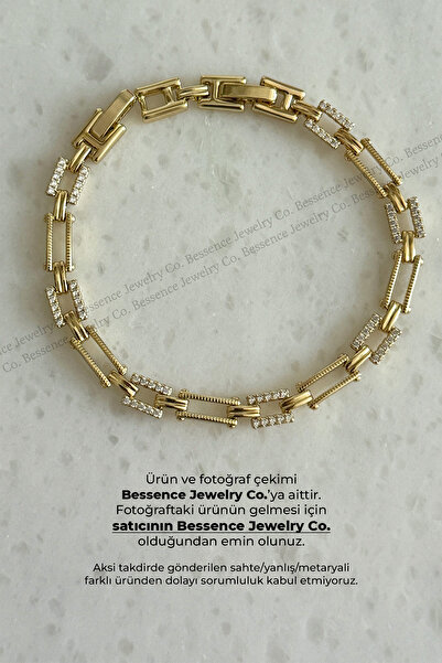 Bessence Jewelry Co Xuping 14K GOLD VIP ATAÇ MODEL ÇELİK BİLEKLİK - 17CM+2CM AYARLANABİLİR