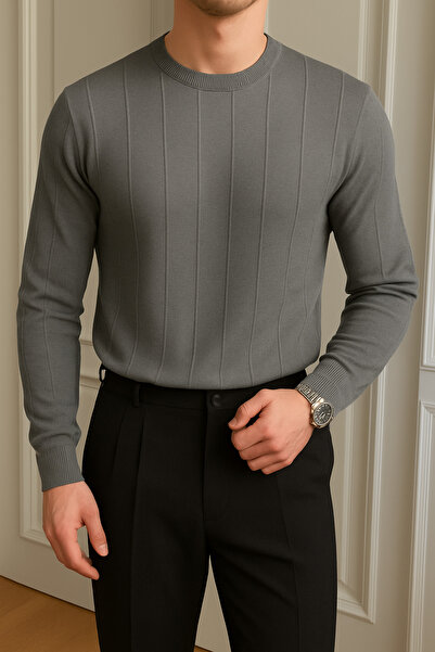 town walker Erkek Klasik Triko Kazak Old Money