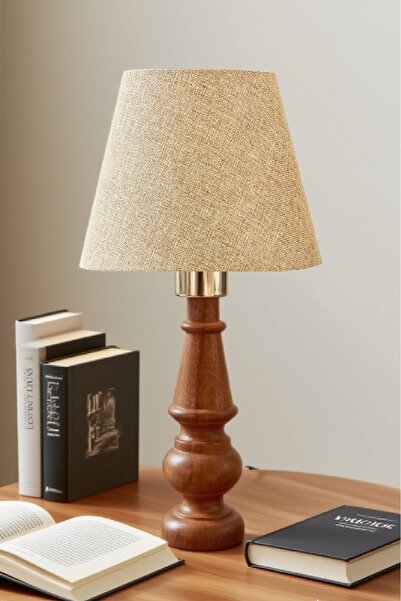 571 Store Decorative Lampshade Table Lamp Lighting Lamp with Wooden Body and Fabric Headboard