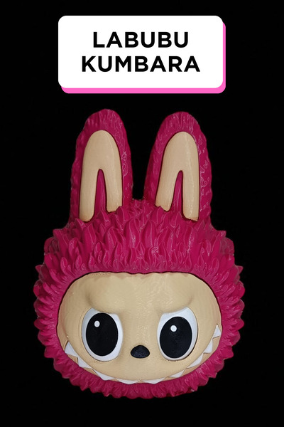 Genç 3D Labubu Kumbara Pembe | Hareketli Gözlü, Sevimli ve Dekoratif Tasarım ...