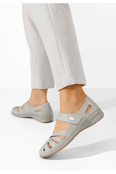 B T Shoes Šedé dámské baleríny Parina