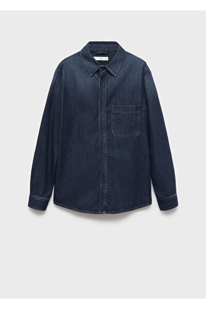 MANGO Man Cepli denim gömlek ceket