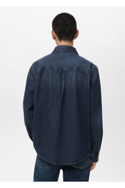 MANGO Man Cepli denim gömlek ceket