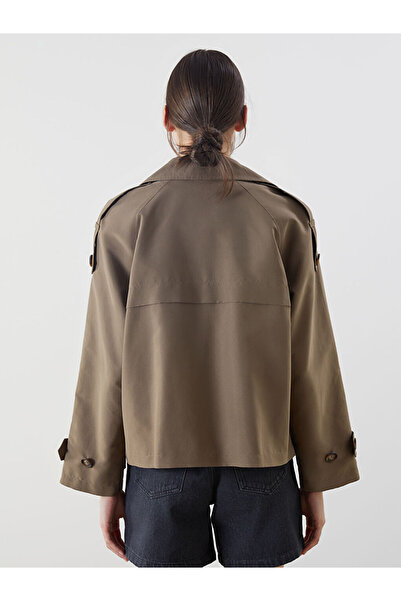 LC Waikiki Kruvaze Yaka Oversize Kadın Trençkot