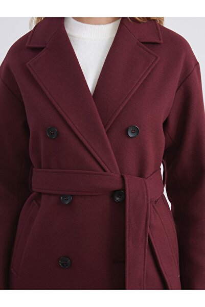 LC Waikiki Lcw Vision New Season Double-Breasted Collar Women's Cashmere Coat