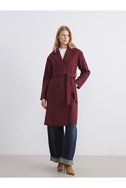LC Waikiki Lcw Vision New Season Double-Breasted Collar Women's Cashmere Coat