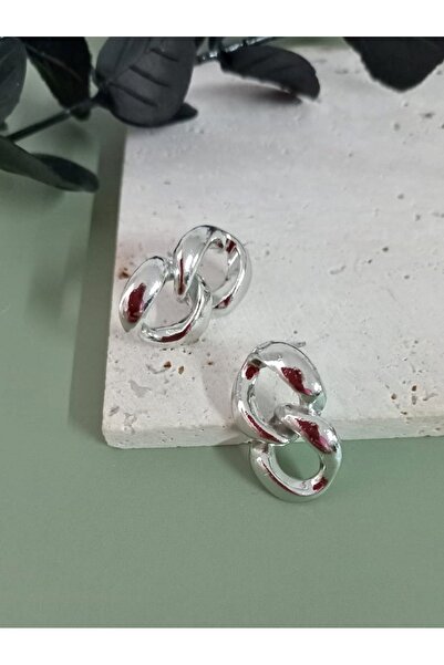 mos&more Silver Chain Model Lightweight Stylish Earrings