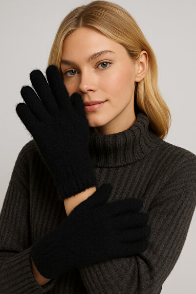 ZERAMİNE Plush Long Finger Women's Gloves