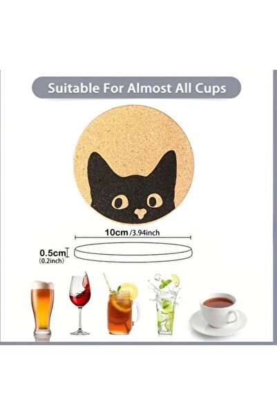 esdekor 6 Pack Whimsycat Carved Mushroom Coasters, Hand Washable Table Mats