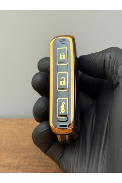 Mavi Keys Husă din silicon pentru telecomandă cu 4 butoane pentru Volvo XC90 XC40 XC70 S60 S80 S90 C30 V70 V90 - Culoare neagră