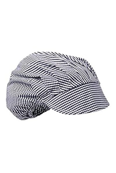 OEM Palarie cu cozoroc in carouri, alb/albastru, marime universala