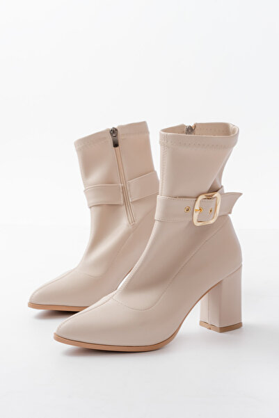 HCO streç tokalı 7cm topuklu bot