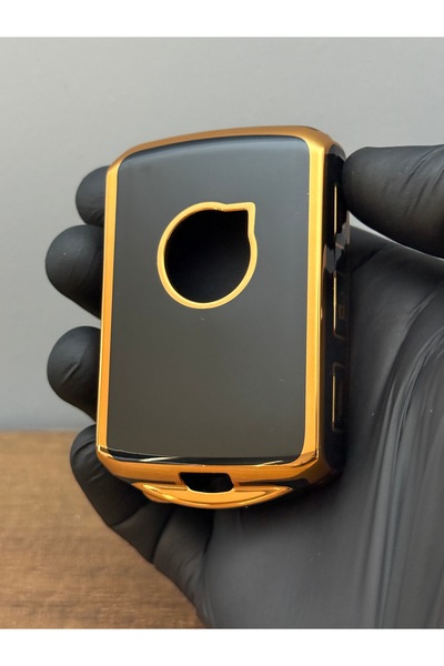 Mavi Keys Husă din silicon pentru telecomandă cu 4 butoane pentru Volvo XC90 XC40 XC70 S60 S80 S90 C30 V70 V90 - Culoare neagră