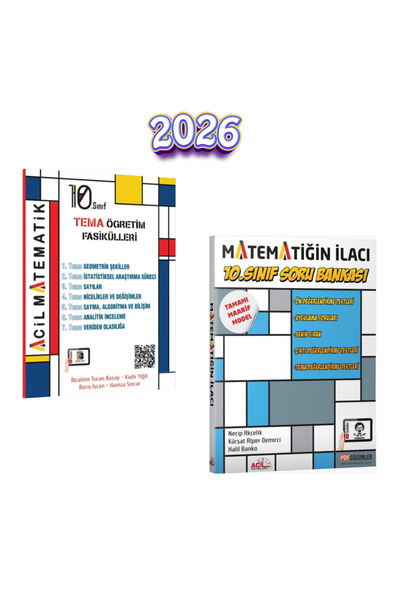 Acil Yayınları 2026 Acil Yayınları 10 Sınıf Acil Matematik Tema Öğretim ve Ma...