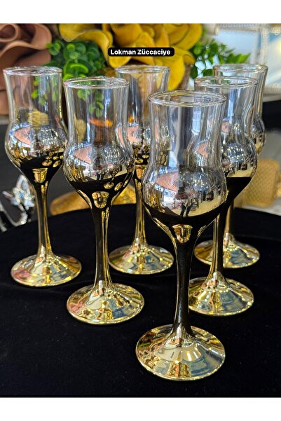 LOKMAN ZÜCCACİYE TİTANYUM KAPLAMA GRAPPA KAHVE YANI KADEH