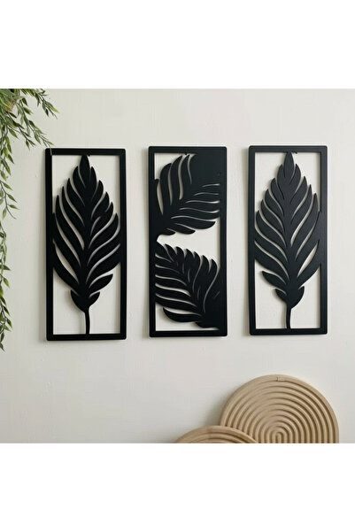 DURUSA Set de decupare cu laser tablouri decorative de perete din MDF negru n...