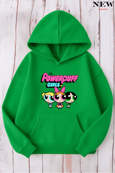 New Shine Powerpuff Girls Printed Sweatshirt