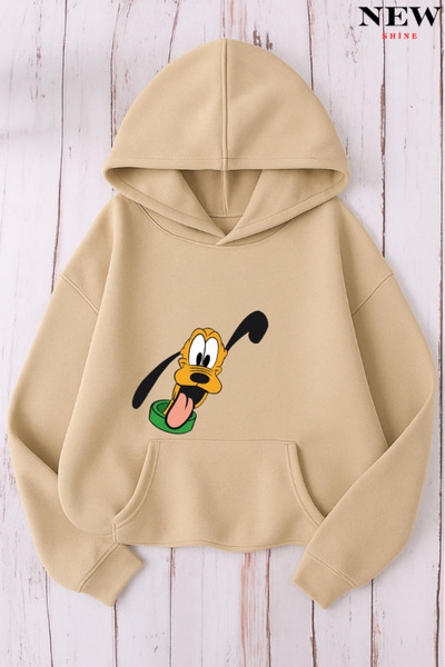 New Shine سويت شيرت مطبوع عليه شخصيات كرتونية