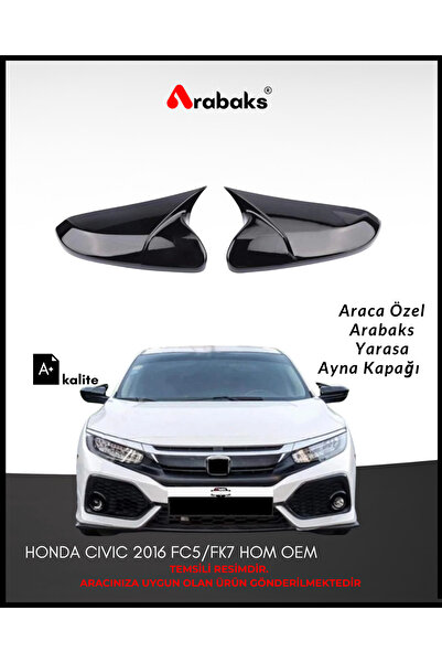 Arabaks HONDA CIVIC 2016 FC5/FK7 HOM OEM Batman Yarasa Ayna Kapağı 2'li Takım...