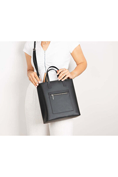 BloominBag Bloomtote Valetto Noir Genuine Leather Shoulder Bag / Tote Bag