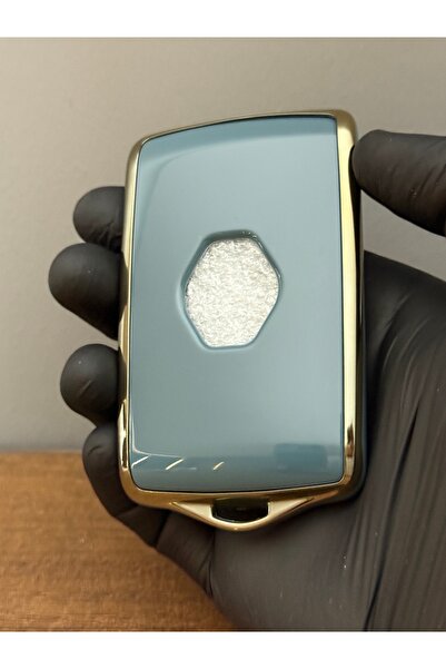 Mavi Keys Husă de protecție pentru chei din silicon cu 4 butoane, compatibilă cu Renault Talisman Megane4 Dacia Duster, culoare gri