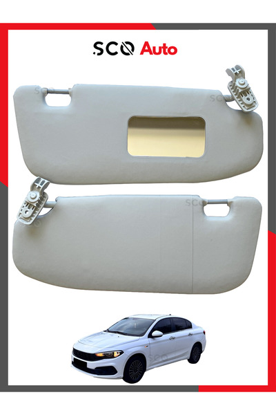 Sco Group Fiat Egea Sun Visor Right and Left 2 Pieces Gray Egea Sun Visor Set...