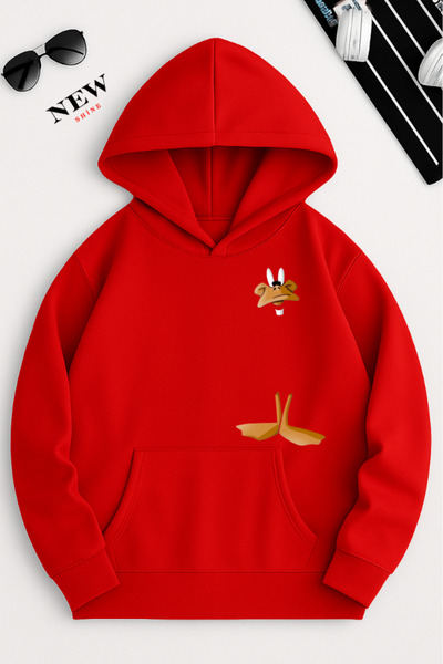 New Shine Суитшърт с принт на патица