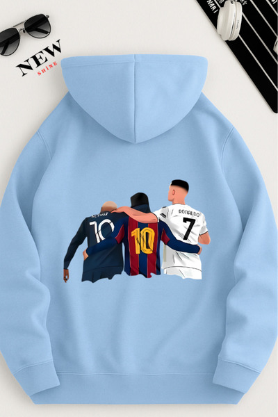 New Shine سويت شيرت مطبوع عليه لاعب كرة قدم