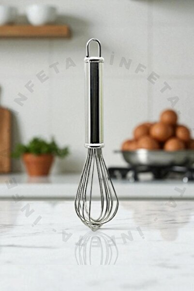 İnfeta Chrome Whisk Practical Egg Sauce Cake Whisk Small 26 cm