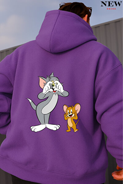 New Shine سويت شيرت بطبعة توم وجيري