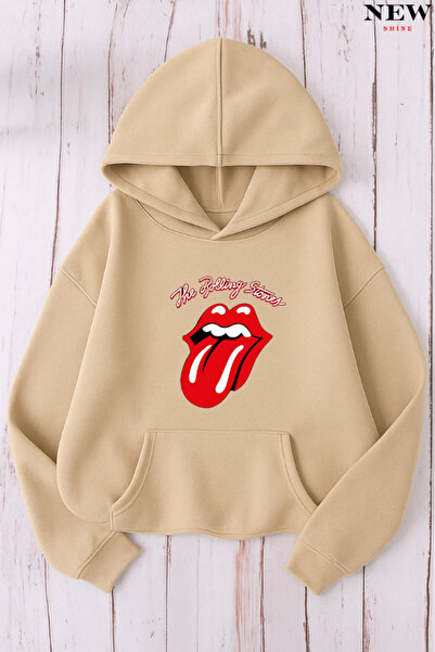 New Shine Hanorac cu imprimeu cu buze