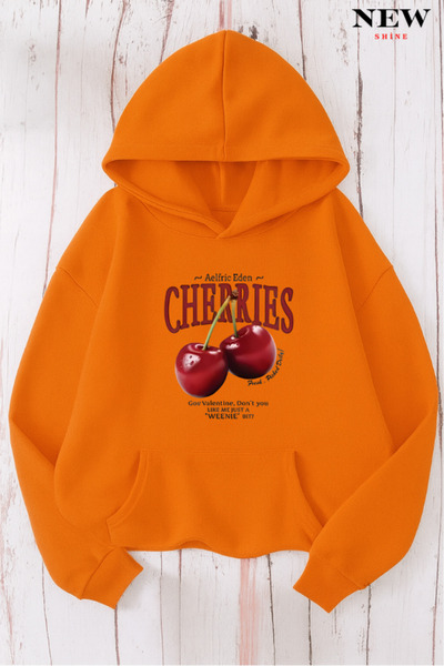 New Shine Hanorac cu imprimeu cu cireșe