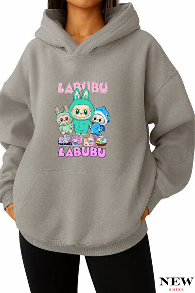 New Shine Labubu Baskılı Dukserica