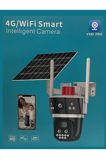 technozi Solar Panelli Kablosuz 3+3 Güneş Enerjili 4G Hareket Algılama Sesli ...