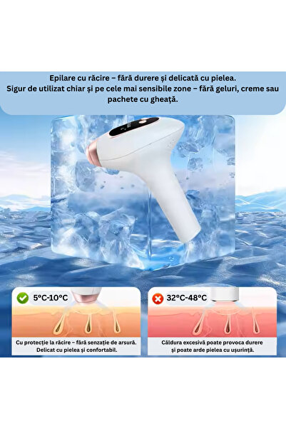 TrustTech IPL Epilator Ice Cooling 9 steps for body, face, groin, hair removal, rejuvenation, anti-acne mode