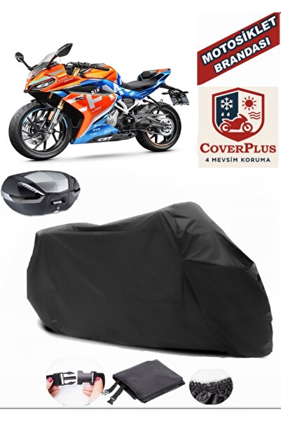CoverPlus Siyah CF Moto 250SR Motosiklet Brandası Arka Çanta Uyumlu,Lastikli,...