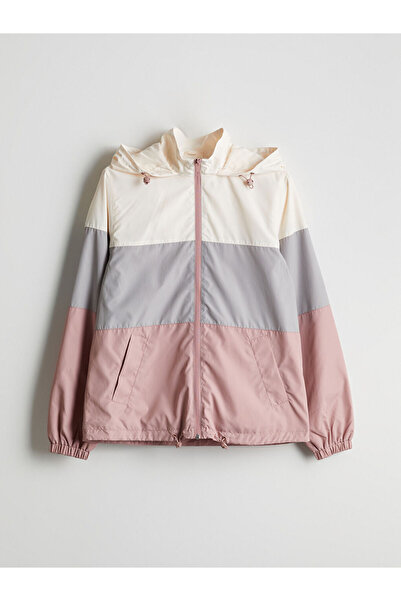 LC Waikiki Create Your Style from Uzg Store | Hooded Color Block Women's Raincoat