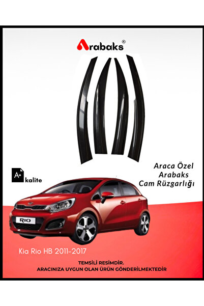 Arabaks Kia Rio HB 2011-2017 Cam Rüzgarlığı 4'lü Takım (MUGEN TİP, DAYANIKLI ...