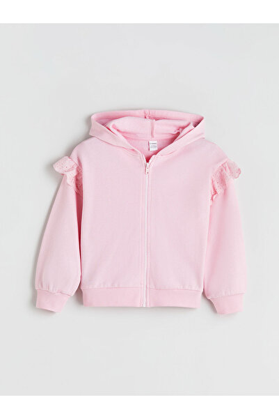 LC Waikiki LCW Kız Çocuk Fermuarlı Kapüşonlu Sweatshirt