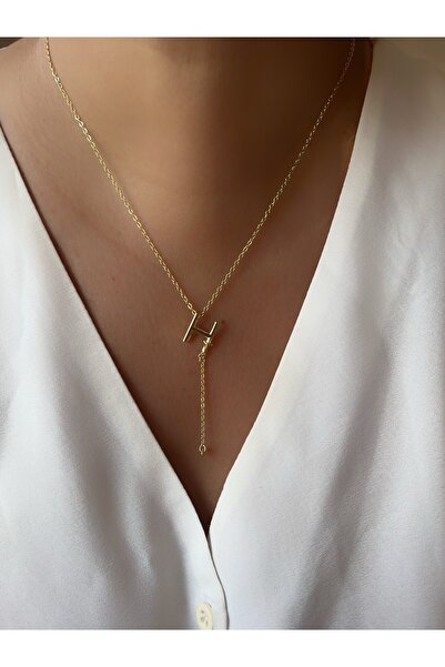 AychaAksesuar Çelik uzak şehir Alya Harf kolyesi H harfli Y model kolye