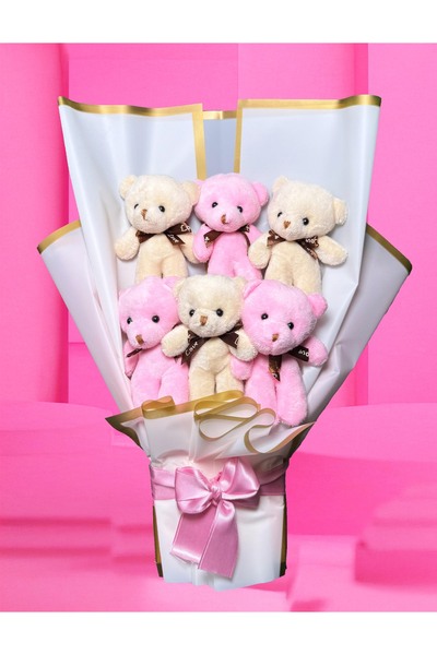 lenostra Kiza Hediye Ayıcık Buketi - Kiza Dogum Günü Hediyesi - Hediye Kiz - Kız Kardeşe - Ablaya - Arkadaşa