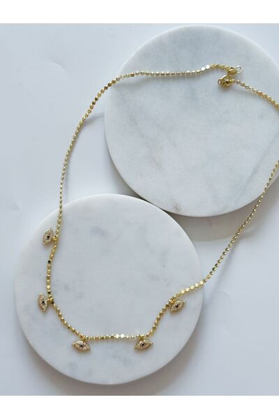 CHARMLUCKY ÇELİK GÖZ CHARM DÖRTGEN ZİNCİR KOLYE