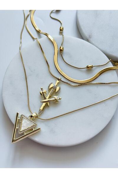 CHARMLUCKY ÇELİK ÇOKLU KOLYE SETİ