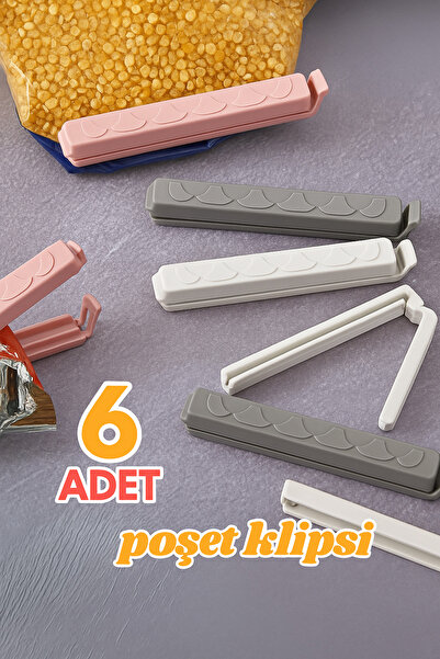 EUROLUXE Set of 6 Bag Clips |   Durable and Washable Package Sealing Latch for Kitchen